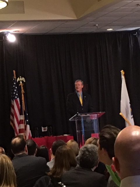 Governor Charlie Baker congratulated all the winners of the American Red Cross of MA 2019 Community Heroes awards.